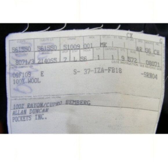 ERMENEGILDO ZEGNA Su Misura Blazer, 56L EU/44 US, Blue, Subtle stripes, 3 button - Picture 8 of 8